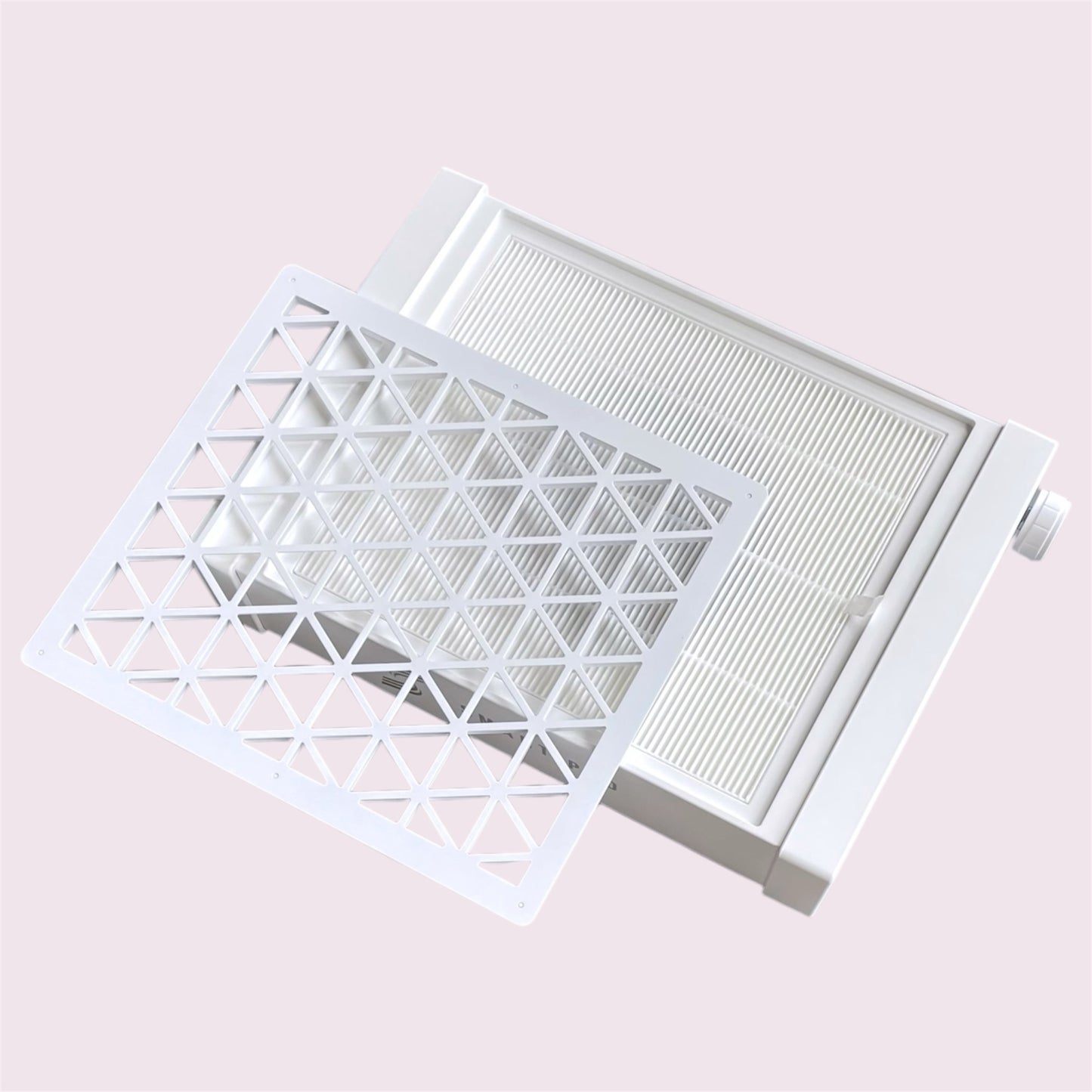 Table-Top Nail Dust Collector/Vacuum SMART PRO AIR (WHITE w/SILVER)